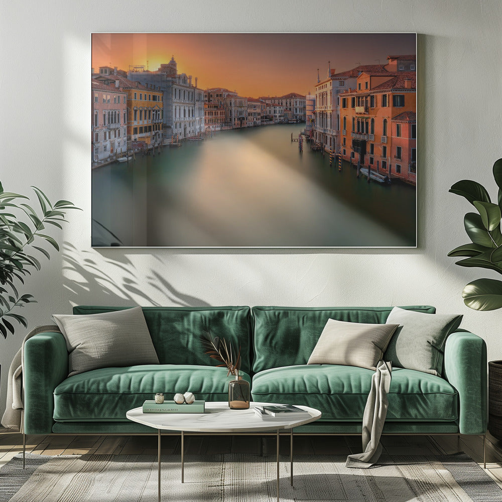 Sunset in Venice Poster