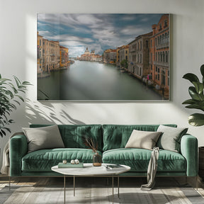 Stormy weather on the Grand Canal Poster