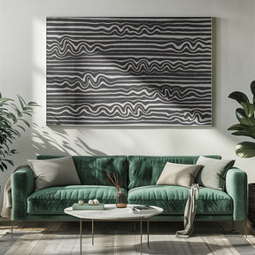 Wavey Stripes Square Poster