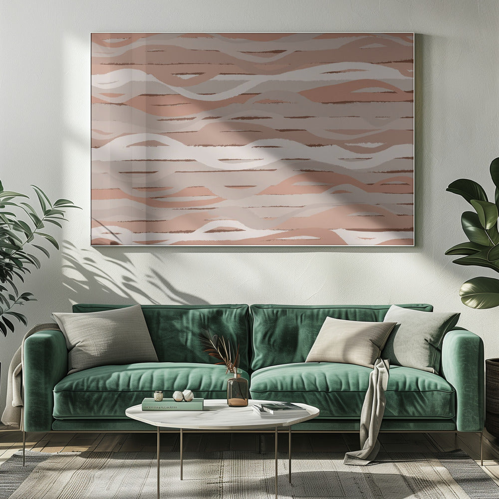 Pastel Wavey Stripes Pattern Poster