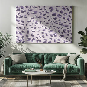 Scattered Small Purple Strokes Pattern Poster