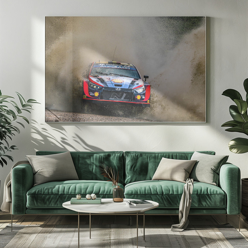 Hyundai WRC Rally Car Poster