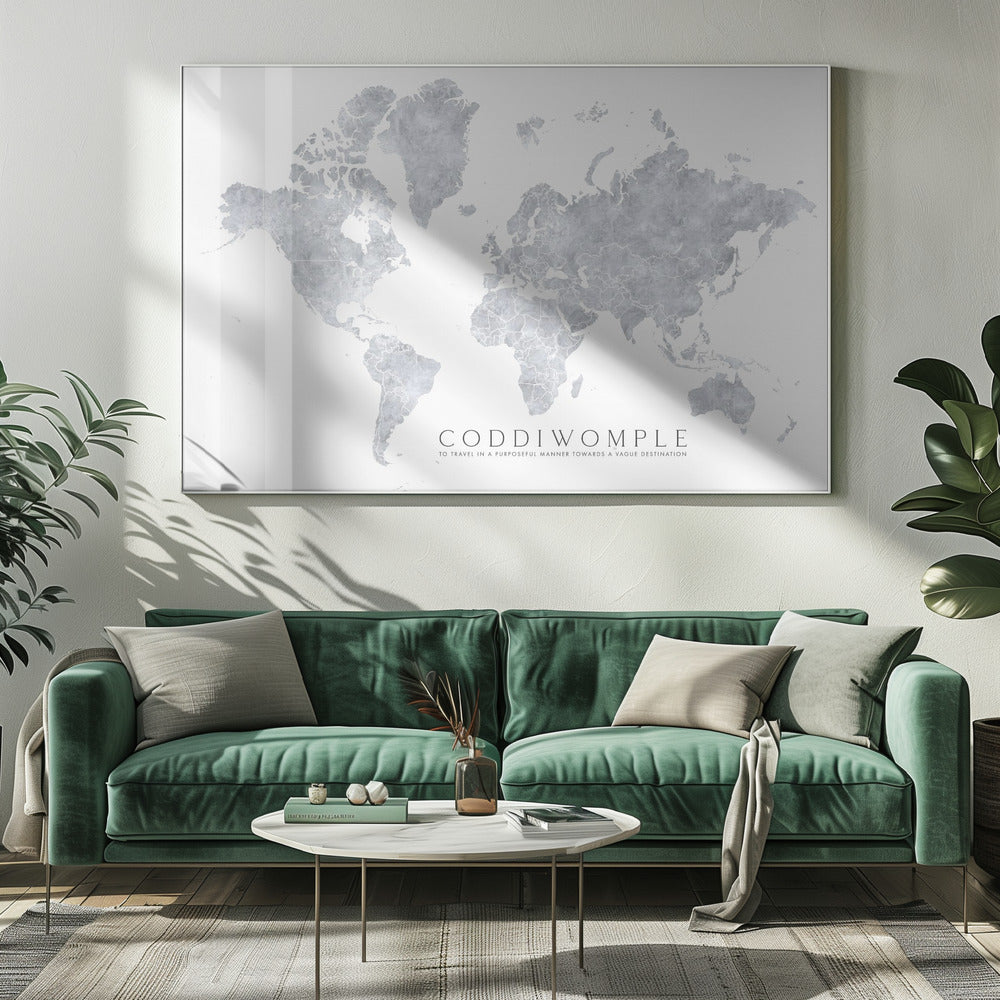 Coddiwomple world map Poster