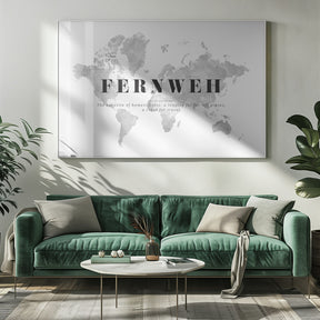 Fernweh world map Poster