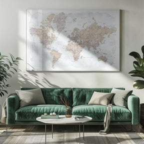 Calista world map in Spanish Poster