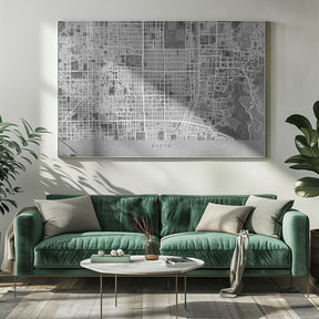 Gray map of Kyoto Poster