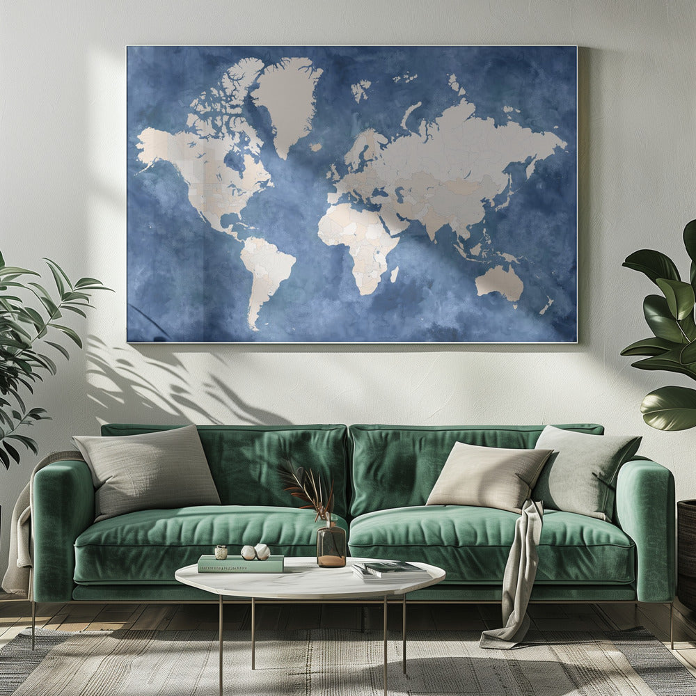 Hudson world map Poster