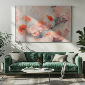 Wild Coral Flowers Poster