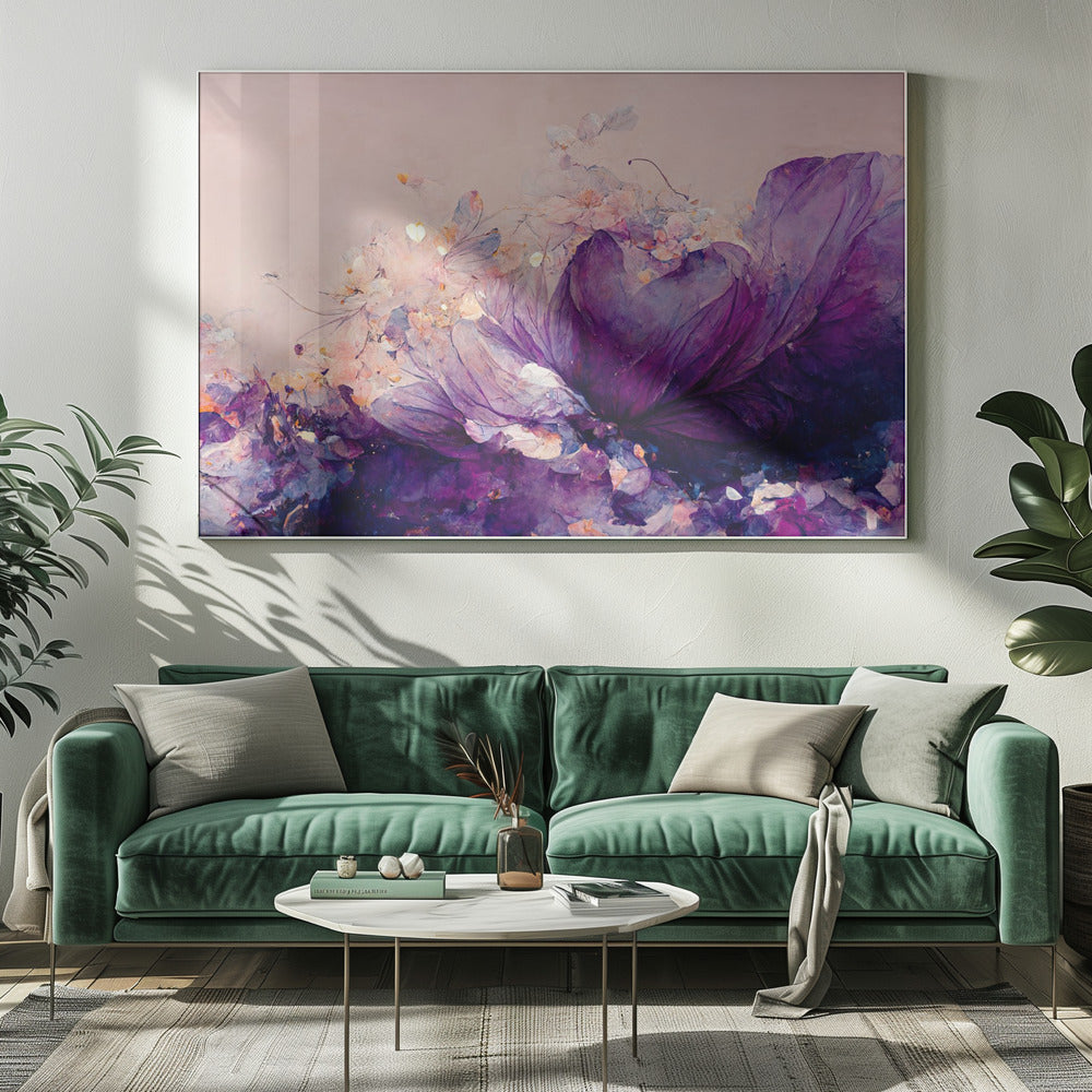 Purple Wild Flowers Poster