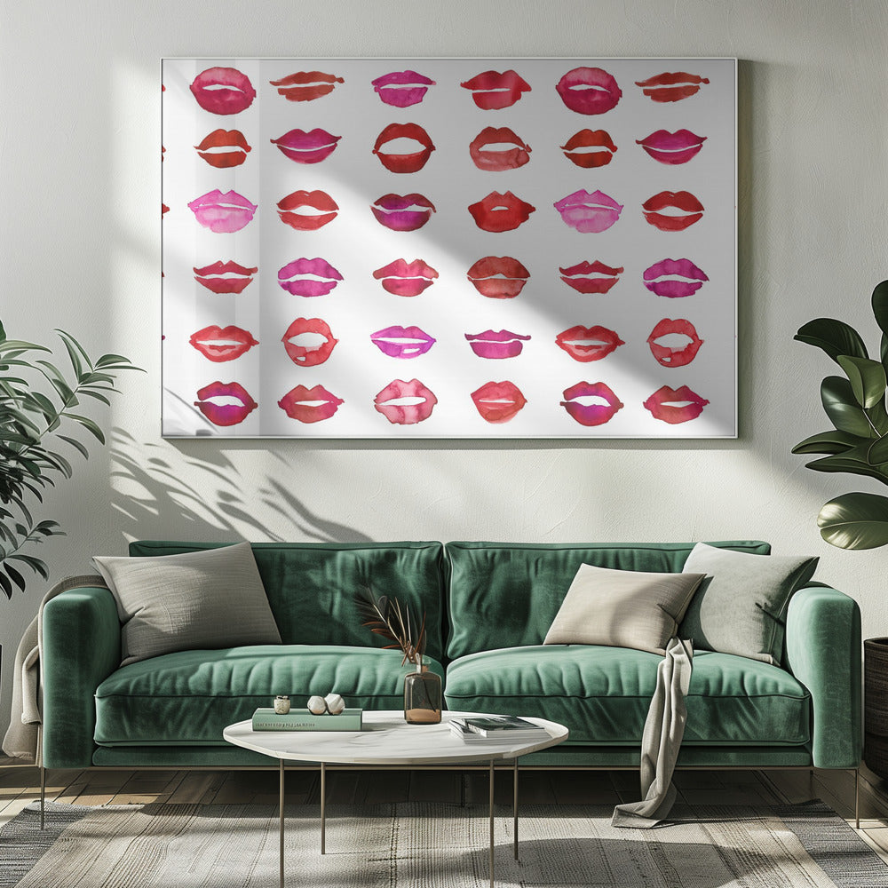 Lipstick kisses Poster