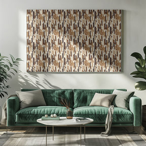 Brown Stripes Pattern Poster