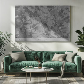 Gray vintage map of Hannover Germany Poster