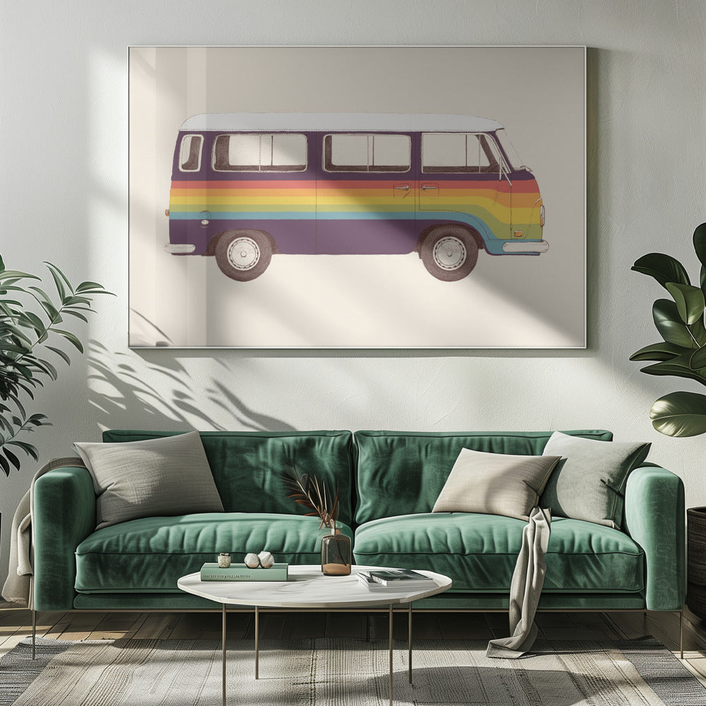 Van Rainbow Poster