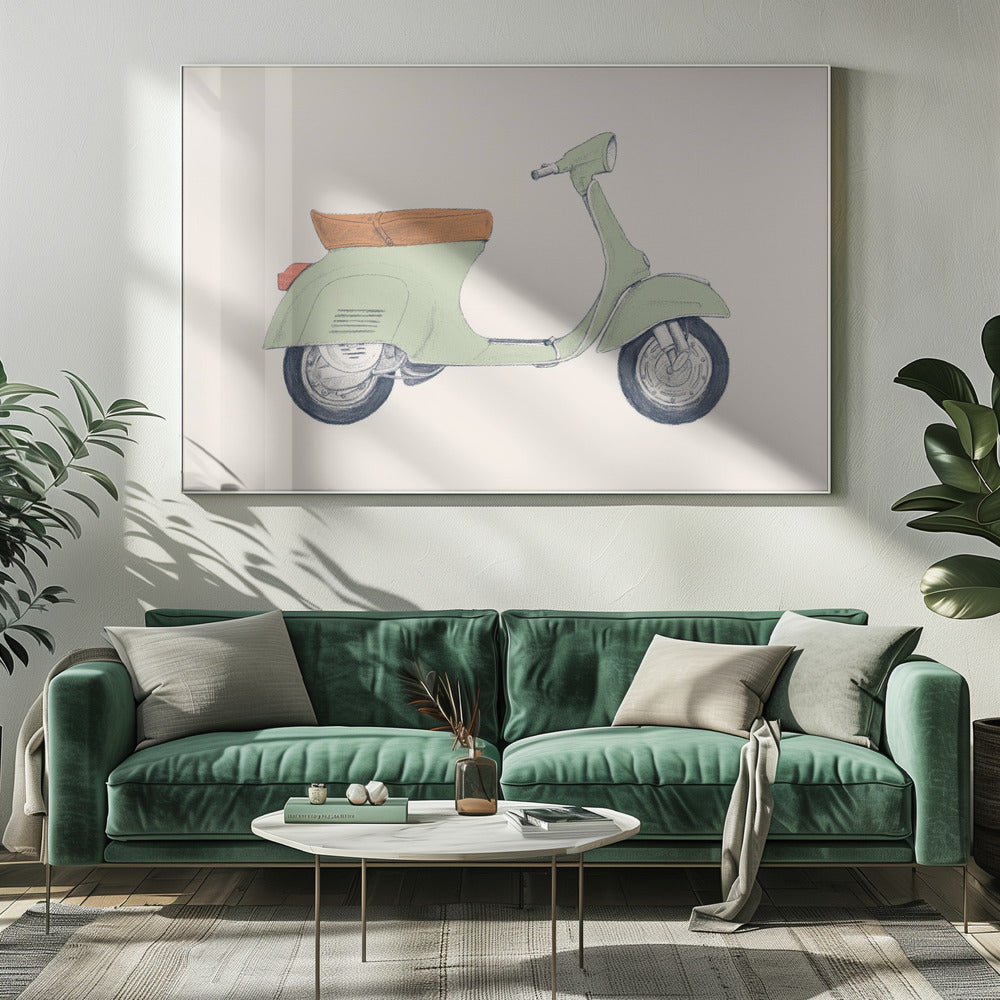 Vespa Print Poster