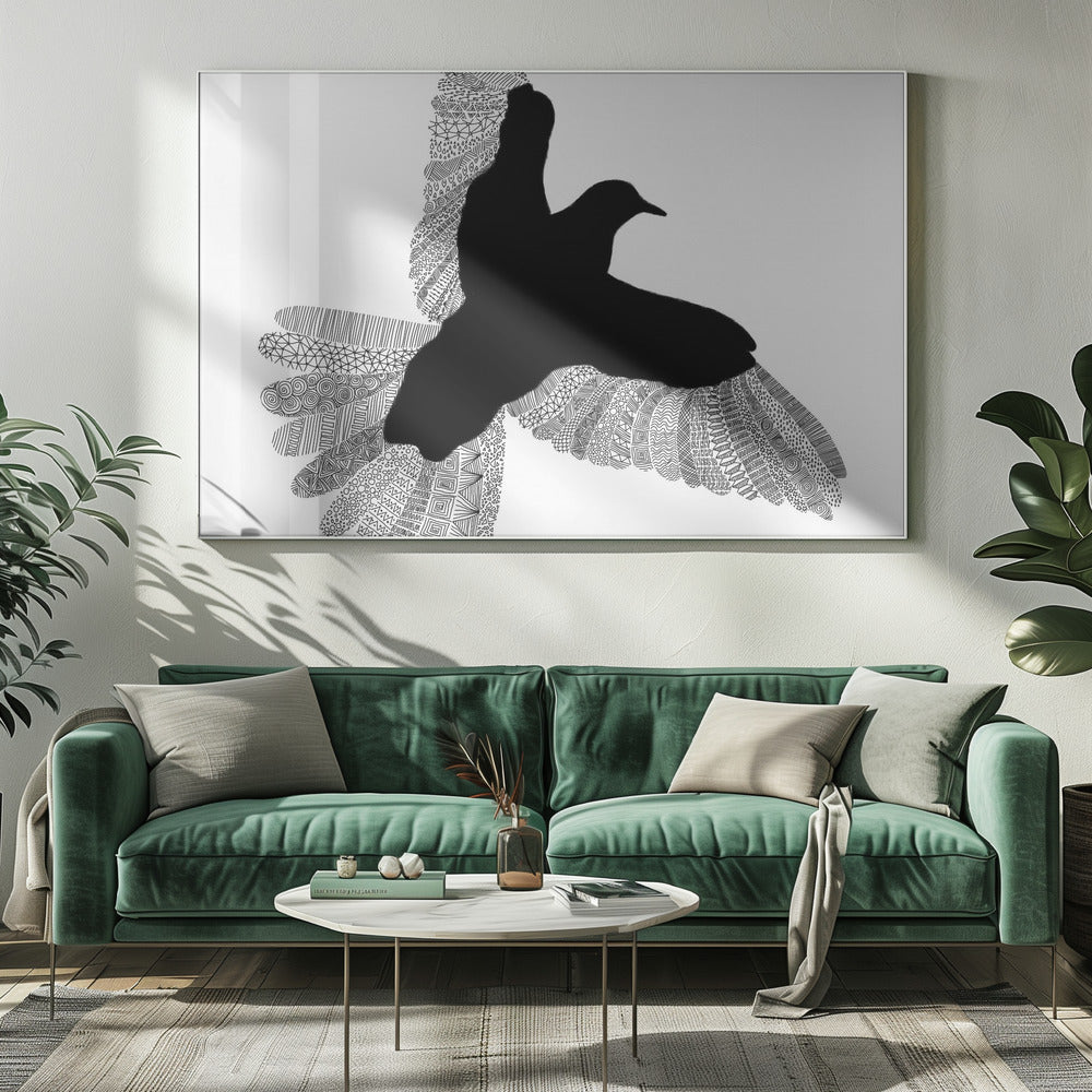 Bird   White Poster