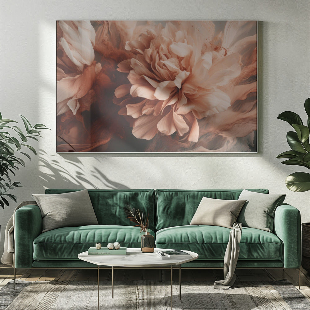 Splashed Peony Poster