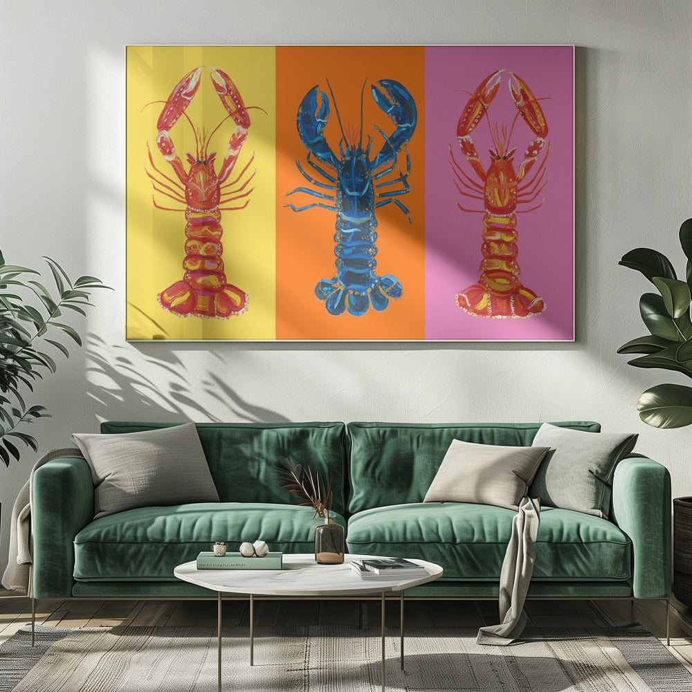 Lobster Langoustines Pop Art 3 Poster