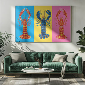 Lobster Langoustines Pop Art Poster