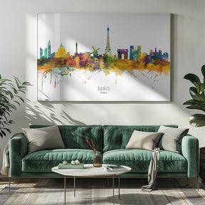 Paris France Skyline Poster