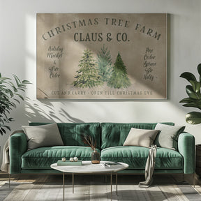 Vintage Christmas tree farm (1) Poster