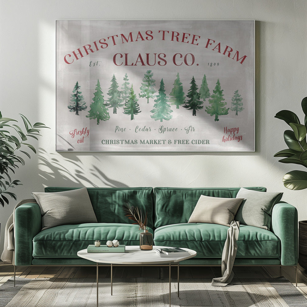 Vintage Christmas tree farm (2) Poster