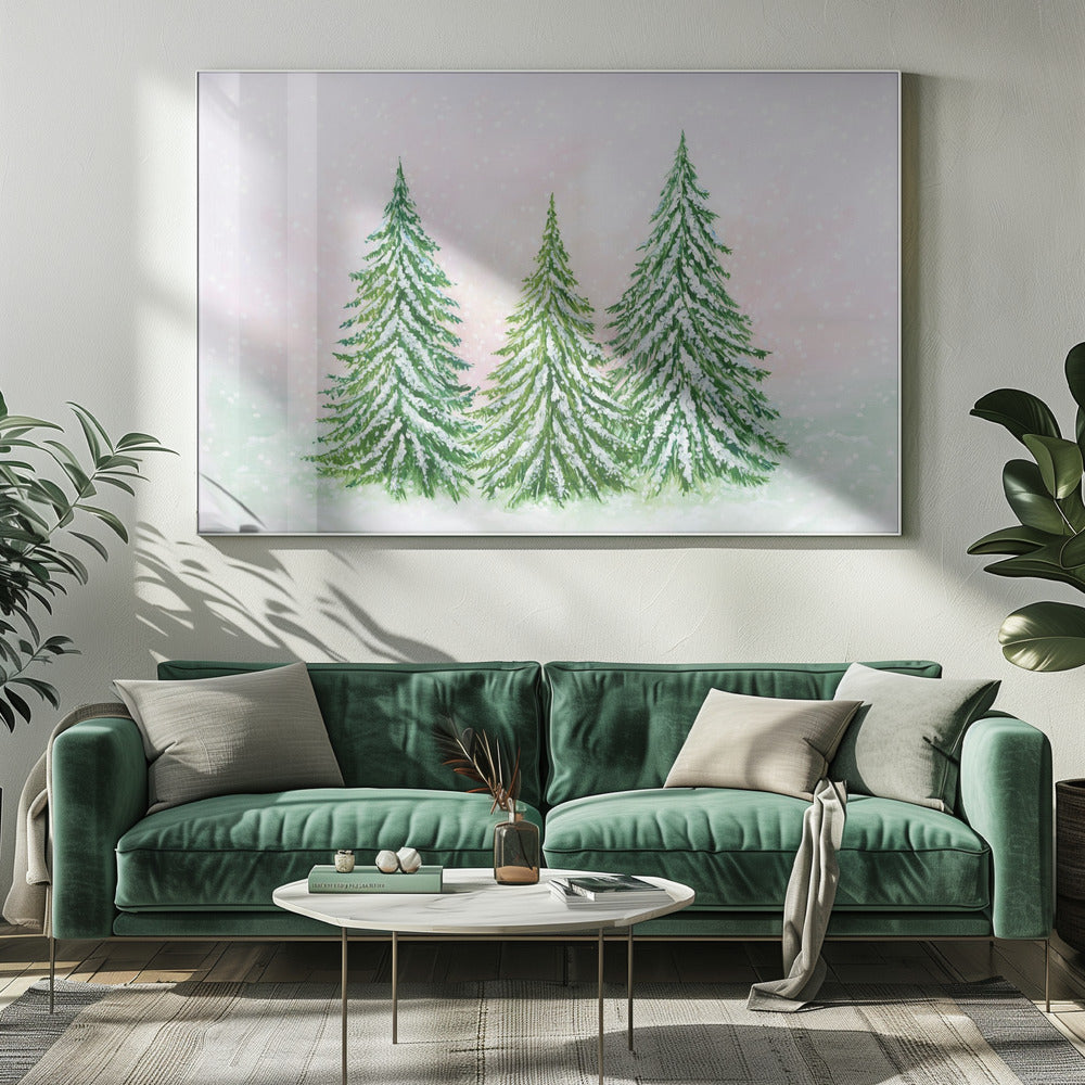 The snowy trees Poster