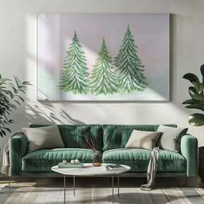 The snowy trees Poster