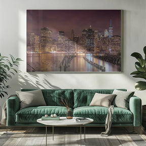 NEW YORK CITY Panoramic Nightly Impressions Poster