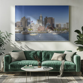 BOSTON Skyline North End &amp; Financial District Poster