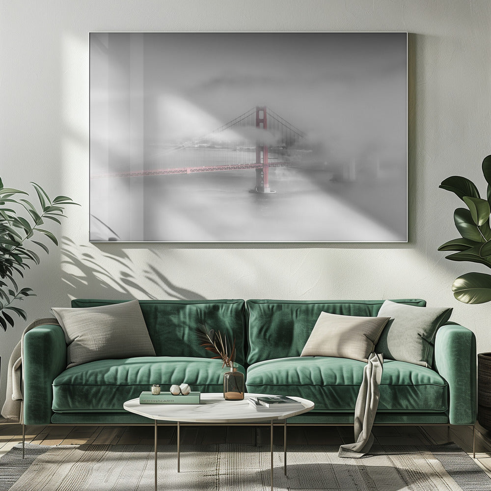 Foggy Golden Gate Bridge Poster