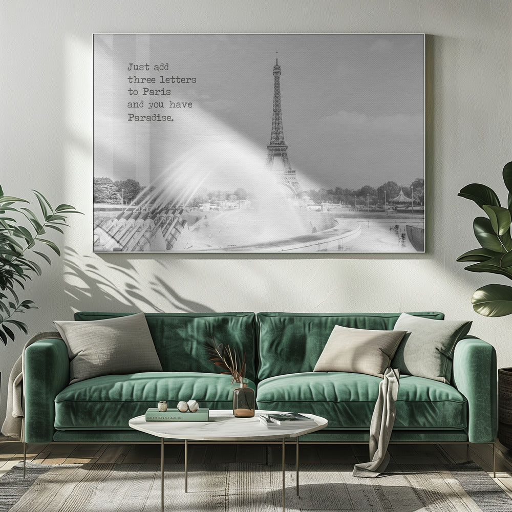 Paradise - Paris Eiffel Tower Poster