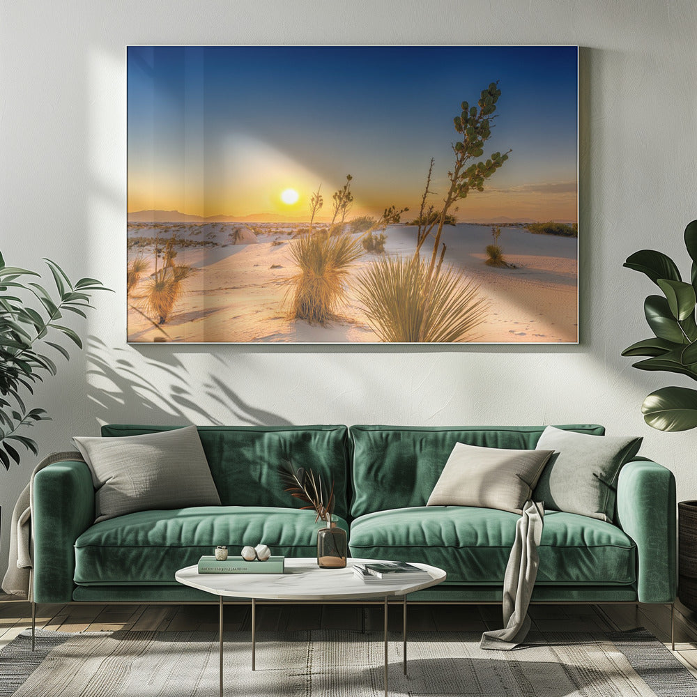 White Sands Sunset Poster