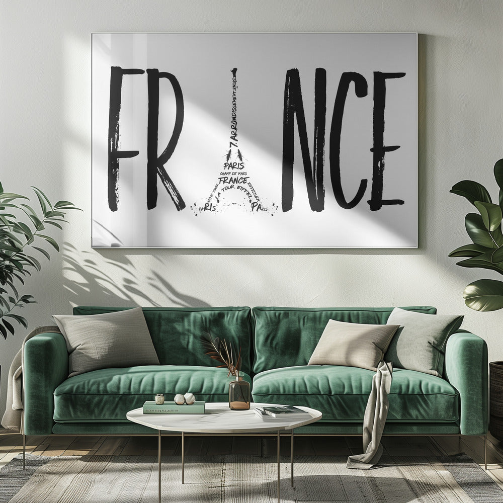 FRANCE Typography Poster