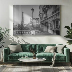 Monochrome Parisian Charme Poster