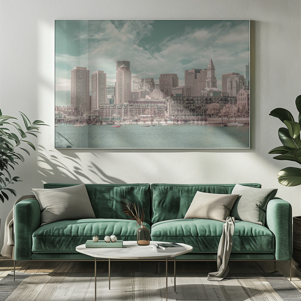 BOSTON Skyline | urban vintage style Poster