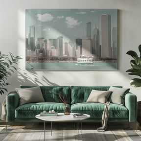 CHICAGO Skyline | urban vintage style Poster