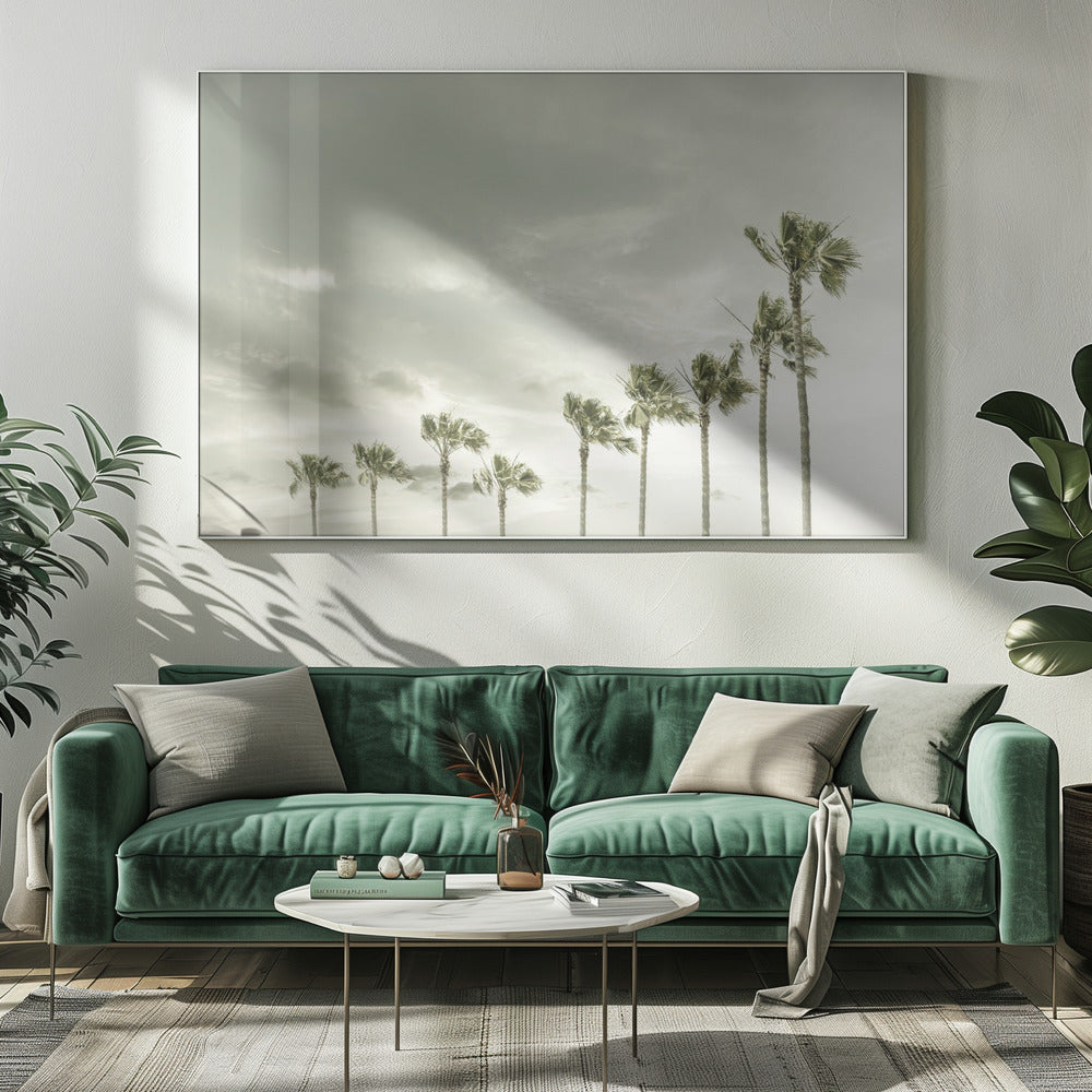 Vintage Palm Trees at the beach Poster