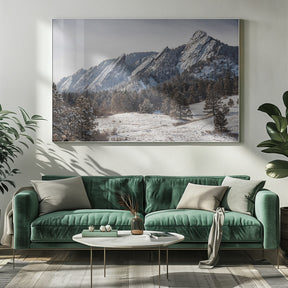 Boulder Flatirons Winter Poster