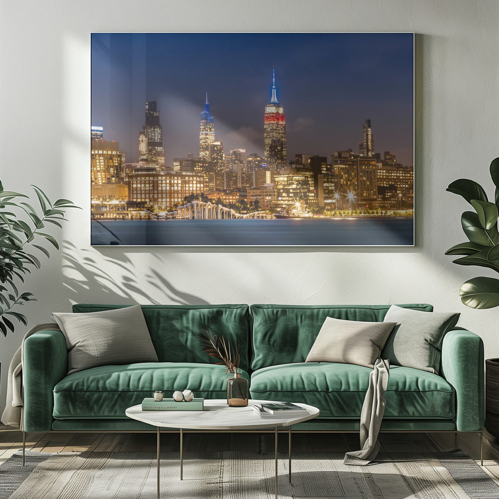 Impressive Midtown Manhattan Skyline with Little Island Poster