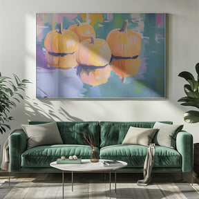 Colorful Pumpkins Poster