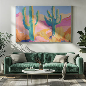 Colorful Cactus Poster