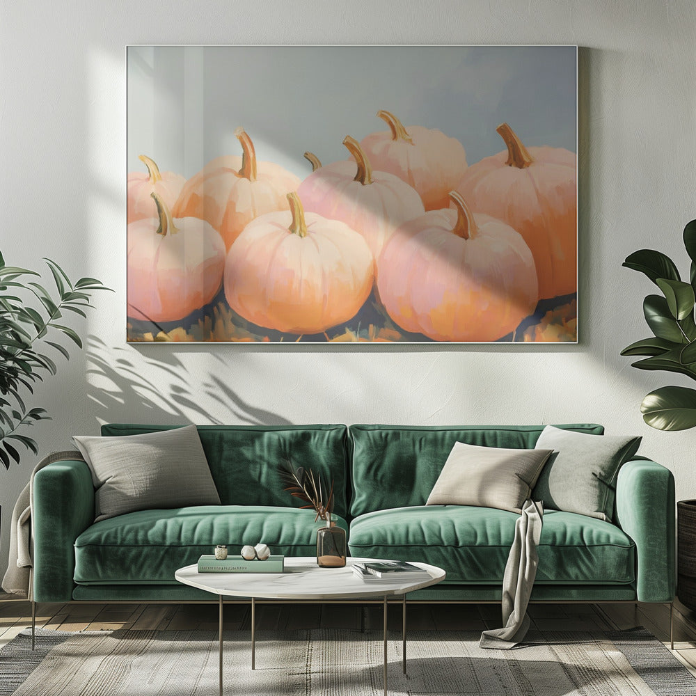 Pastel Pumpkins Poster