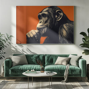 Thinking Monkey Poster