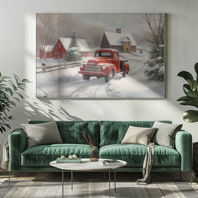 Christmas Truck Poster