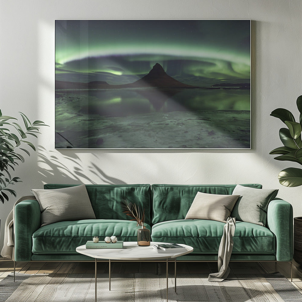 Kirkjufell Aurora Poster