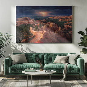 Lightning over Bryce Canyon Poster