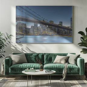 New York - Blue Hour over Manhattan Poster