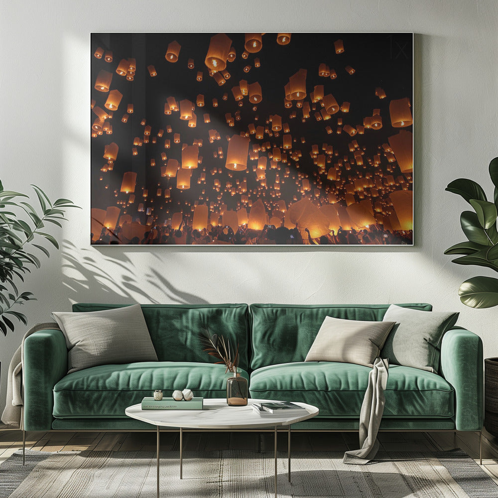 Floating Lanterns Poster