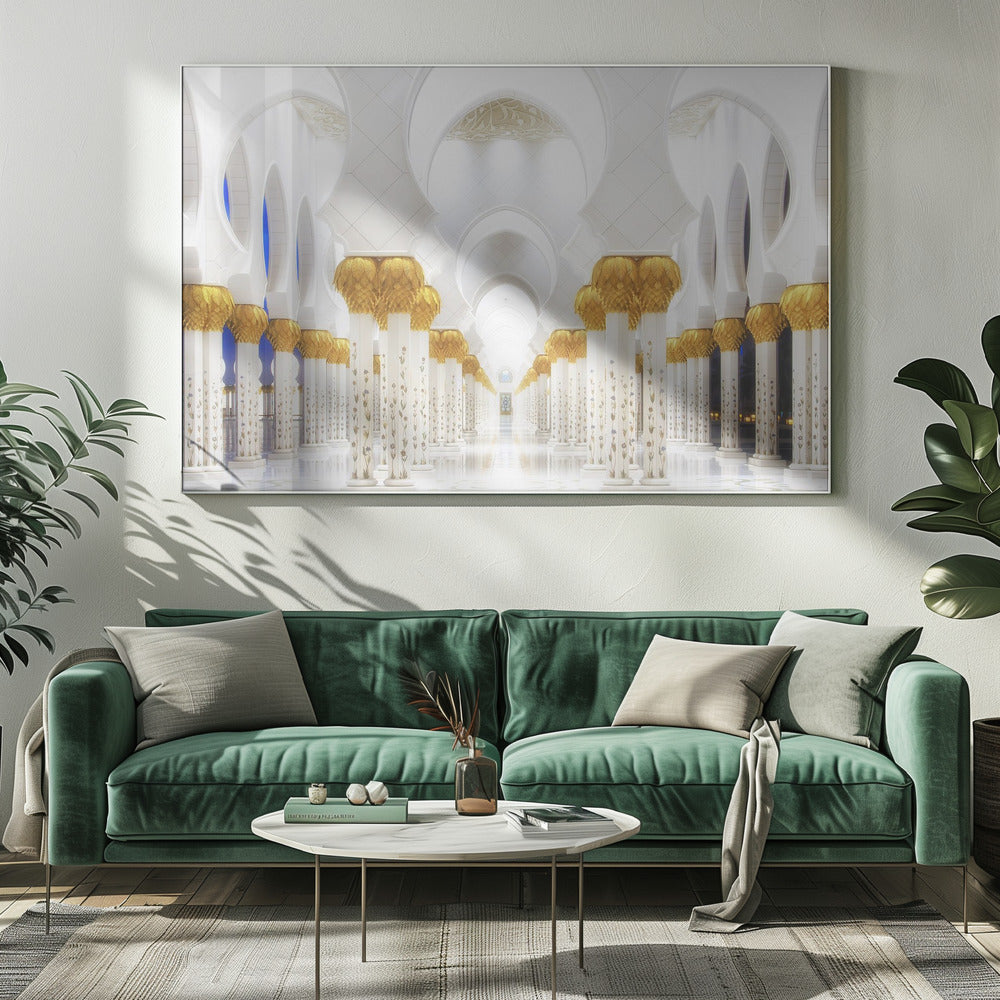 White and Gold Poster