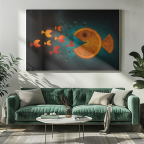 Orange fish Poster